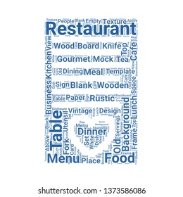 menu word cloud. tag cloud about menu