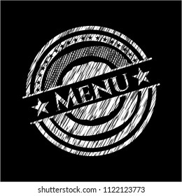 Menu written on a chalkboard