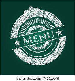 Menu written on a chalkboard