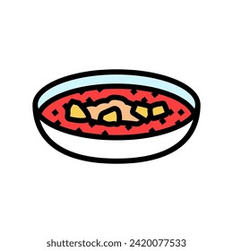 menudo soup mexican cuisine color icon vector. menudo soup mexican cuisine sign. isolated symbol illustration