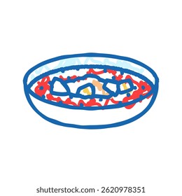 menudo soup mexican cuisine doodle icon sketch vector. menudo soup mexican cuisine sign. isolated symbol illustration