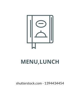 Menu,lunch vector line icon, linear concept, outline sign, symbol