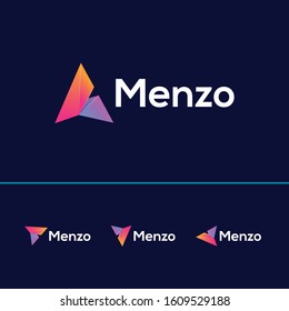 Menzo Logo Design Vector with Dots