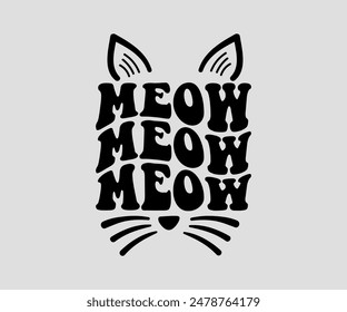 Meow, cat design, cat ,cat bundle, design, quotes design