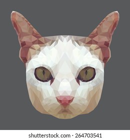 Meow cat No.3, geometric style 