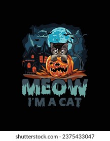 MEOW I’M A CAT Pet t shirt design