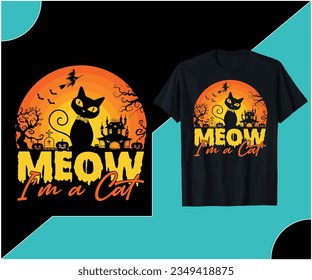 Meow I'm a cat t shirt design.