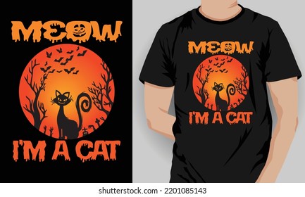 Meow I'm a cat T-shirt design