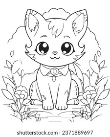 Meow Cats Coloring page for Kids