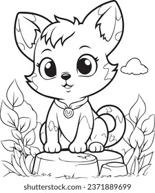 Meow Cats Coloring page for Kids