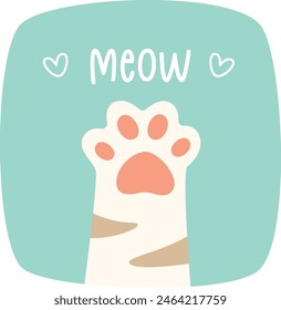 Meow Cats Sticker Vector Illustration