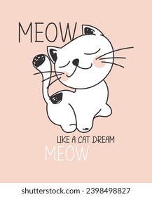 meow, graphic t shirt vector designs and other uses.