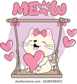 meow love girl smile always 
