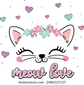 meow love gurl flowers cute