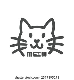 Meow T-Shirt Design Cute Cat Graphic for Apparel, Print, and Merchandise