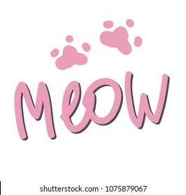 Meow vector illustration, Design Poster