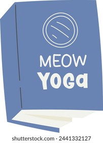 Meow Yoga Book Vector Illustration