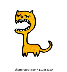 caricatura de un gato maullido
