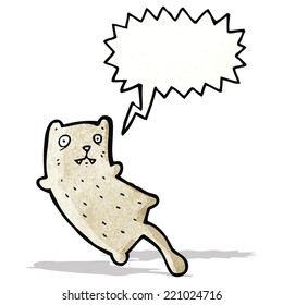 caricatura de un gato maullido