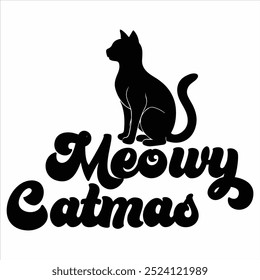 MEOWY CATMAS NATAL -T CAMISA DESIGN