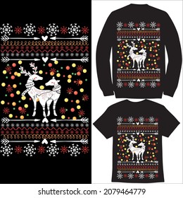 meowy Christmas t shirt design, you can download vector file.
