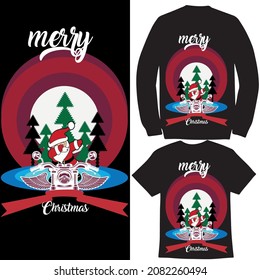 meowy Christmas t shirt design, you can download vector file.
