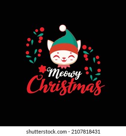 Meowy Christmas t-shirt. best gift for Christmas lover and Meowy lover