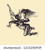 Mephistopheles sketch 17th century engraving