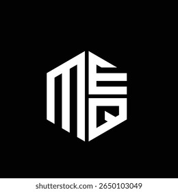 MEQ logo MEQ icon MEQ monogram MEQ letter minimalist Circle flat Unique modern abstract logo design.
