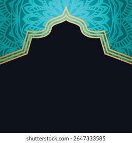 Meraj un nabi quadro islâmico com lanterna ramadan kareem cartaz flyer fronteira árabe	