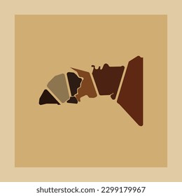 Merauke map geometric simple logo