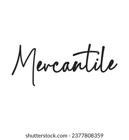 mercantile text on white background.