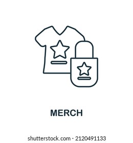 Merch icon. Line element from social media marketing collection. Linear Merch icon sign for web design, infographics and more.