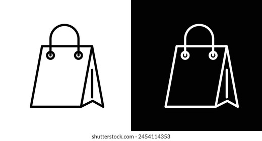 Merchandise Bag Icon Set. Einkaufs- und Einzelhandelstasche Vektorgrafik Symbol.