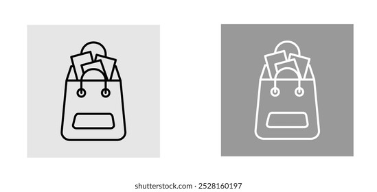 Conjunto de iconos de bolso de Mercancía. Símbolo de Vector de bolso de compras y venta al por menor. ilustración de silueta de bolso de compras | Viernes Negro Arte especial . Conjunto de símbolos de línea plana de icono de compras.