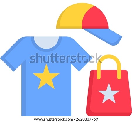 Merchandise Icon Flat Vector Illustration