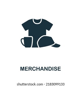 Merchandise icon. Monochrome simple line Retail icon for templates, web design and infographics