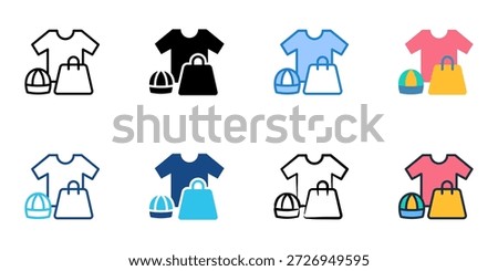 Merchandise icons set multiple style collection. Editable stroke 
