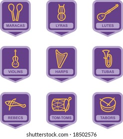 Merchandise Pictogram Series - Music Instruments