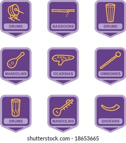Série De Pictogramas De Mercadoria - Instrumentos De Música