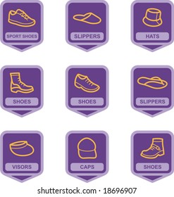 Merchandise Pictogram Series - Shoes and Hats