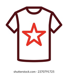 Merchandise Vectordick Linie zwei Farbsymbole für die persönliche und kommerzielle Nutzung.
