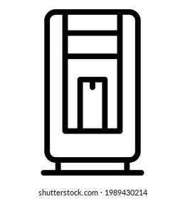 Merchandise vending machine icon. Outline Merchandise vending machine vector icon for web design isolated on white background