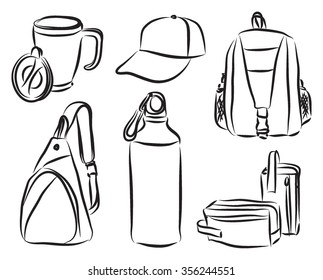 merchandising branding products illustration