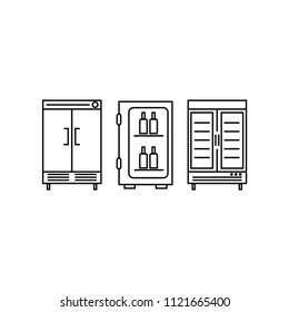 Merchandising refrigerator, bar refrigeration icon