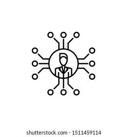 Merchant icon. Element of procurement process thin line icon