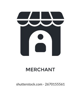Estilo De Glifo Do Ícone Do Comerciante. Ilustração De Vetor Para Design Gráfico