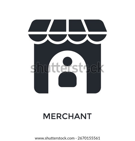 Merchant Icon Glyph Style. Vector Illustration For Graphic Design