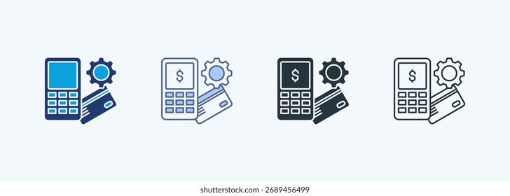 Colección de icono de estilo múltiple de comerciante