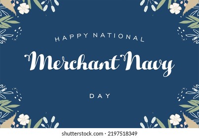 Merchant Navy Day. Holiday concept. Template for background, banner, card, poster, t-shirt with text inscription